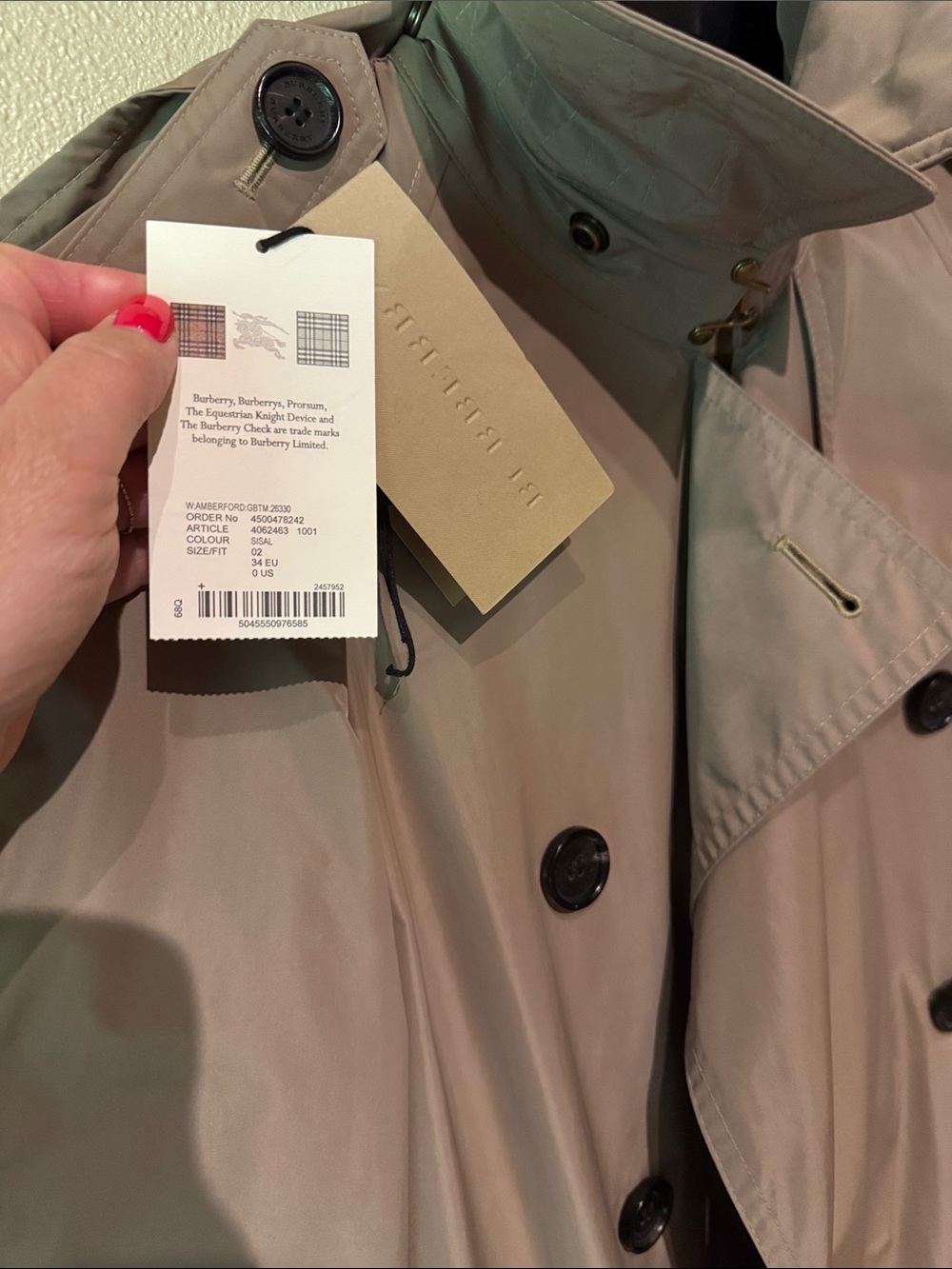 Burberry London Women’s Size 0 Khaki/Tan Trench/Raincoat - Picture 11 of 16